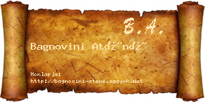 Bagnovini Aténé névjegykártya